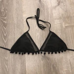 Mesh Pom-Pom Bikini Top